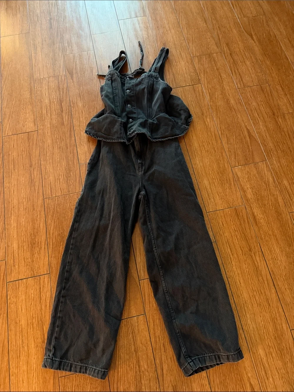 Free People Hazel Denim Jumpsuit- size Small